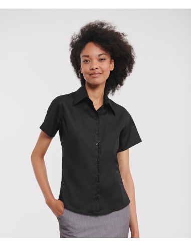 RUS-0R957F0-Ladies' Short Sleeve Tailored Ultimate Non-Iron Shirt